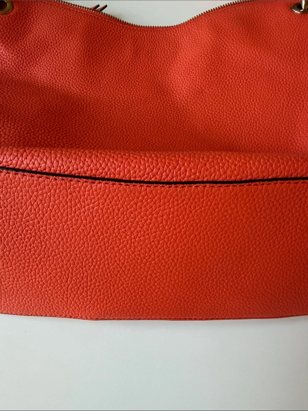 Kate Spade Orange Pebbled Leather Shoulder Bag